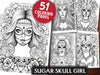 Sugar Skull Girl Coloring Book