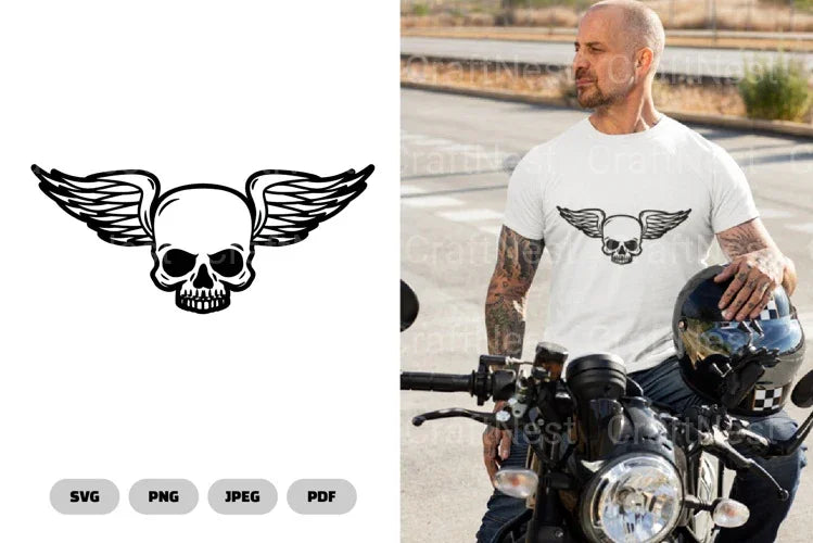 Skull and Wing SVG Bundle - CraftNest - Digital Crafting and Art