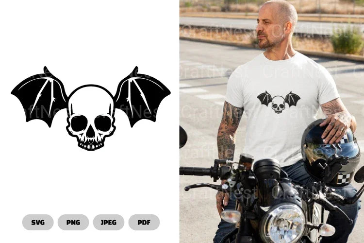 Skull and Wing SVG Bundle - CraftNest - Digital Crafting and Art