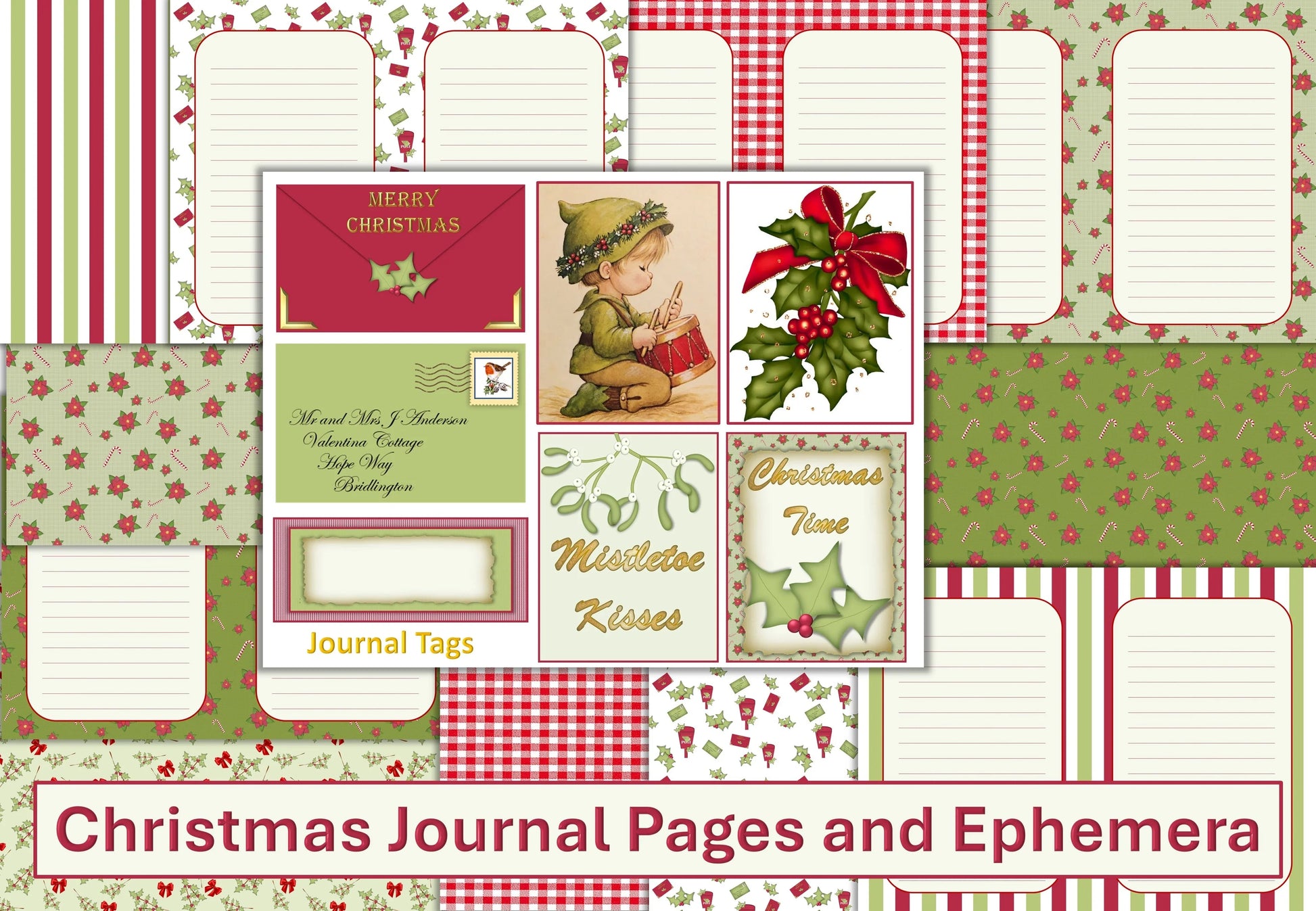 Christmas Backgrounds and Clipart Bundle - CraftNest - Digital Crafting and Art