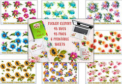 Flower SVG Bundle - CraftNest - Digital Crafting and Art