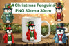Christmas Penguin Stickers Clipart Bundle