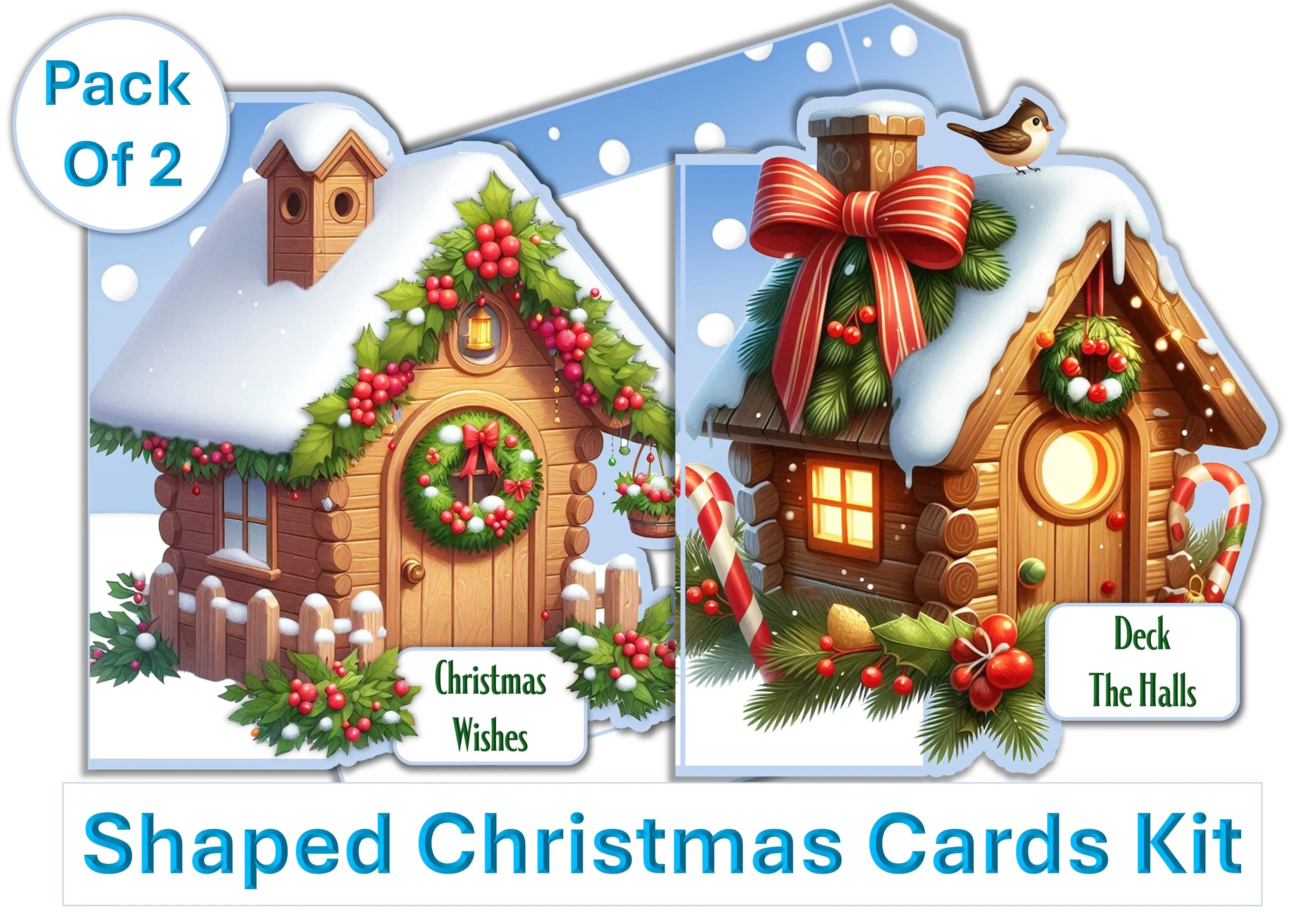 Christmas Birdhouse Card Making Junk Journal Bundle - CraftNest - Digital Crafting and Art