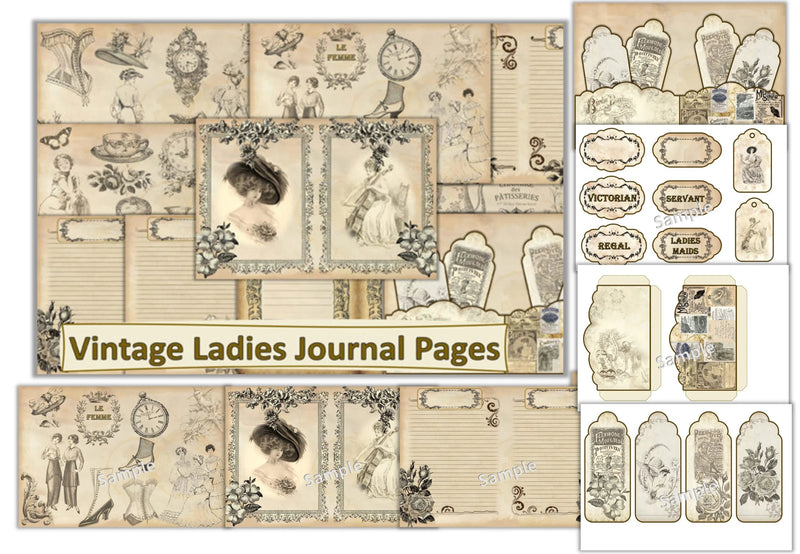 Vintage Ladies Clipart Bundle - CraftNest - Digital Crafting and Art