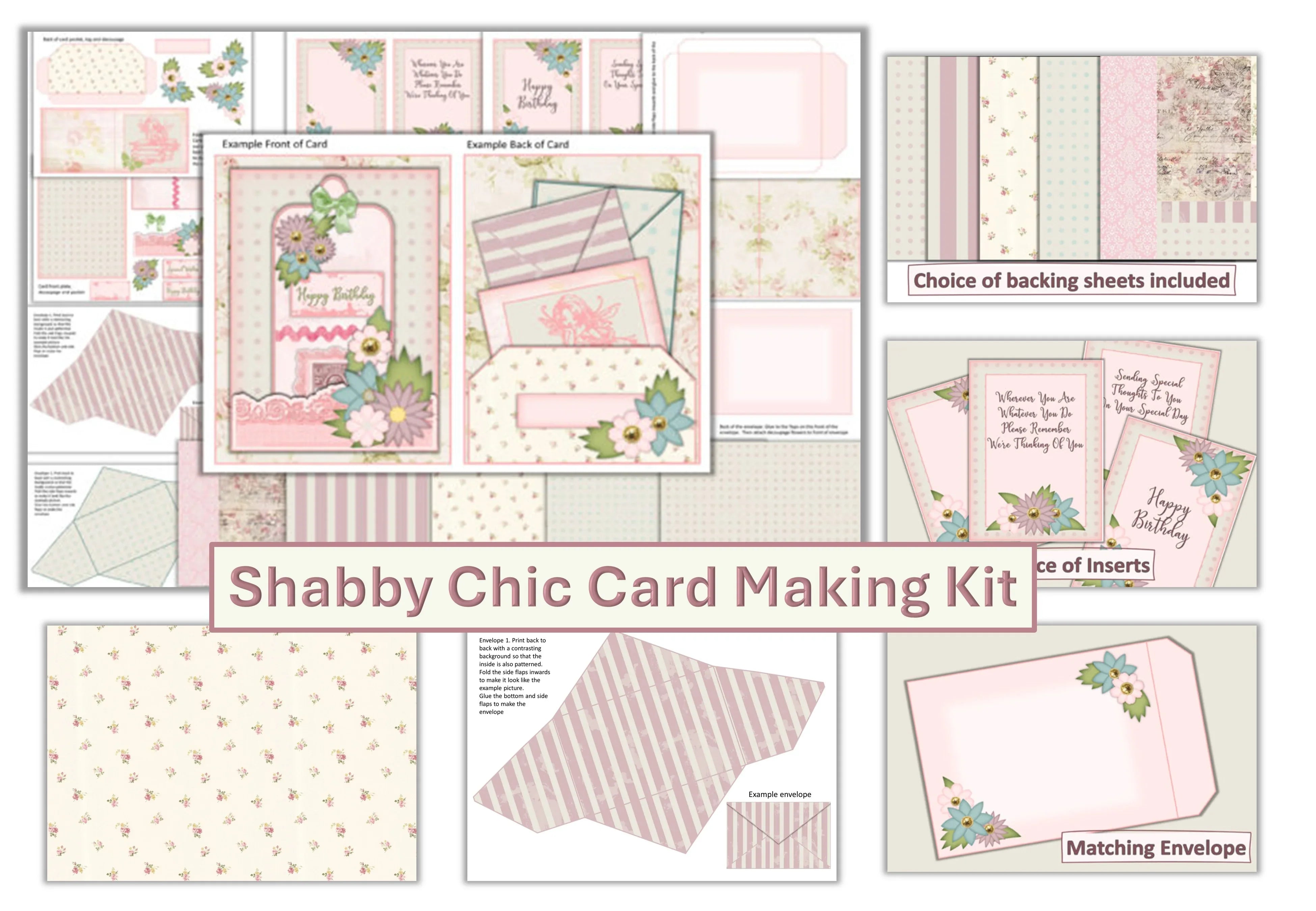 Shabby Chic Card Making Clipart Bundle - CraftNest - Digital Crafting and Art