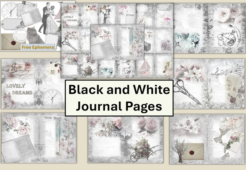 Black and White Backgrounds Clipart Bundle - CraftNest - Digital Crafting and Art