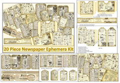 Vintage Newspaper Clipart Bundle - CraftNest - Digital Crafting and Art