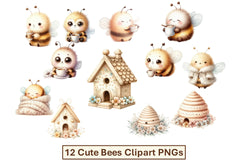 Coffee Bee Clipart Bundle - CraftNest - Digital Crafting and Art