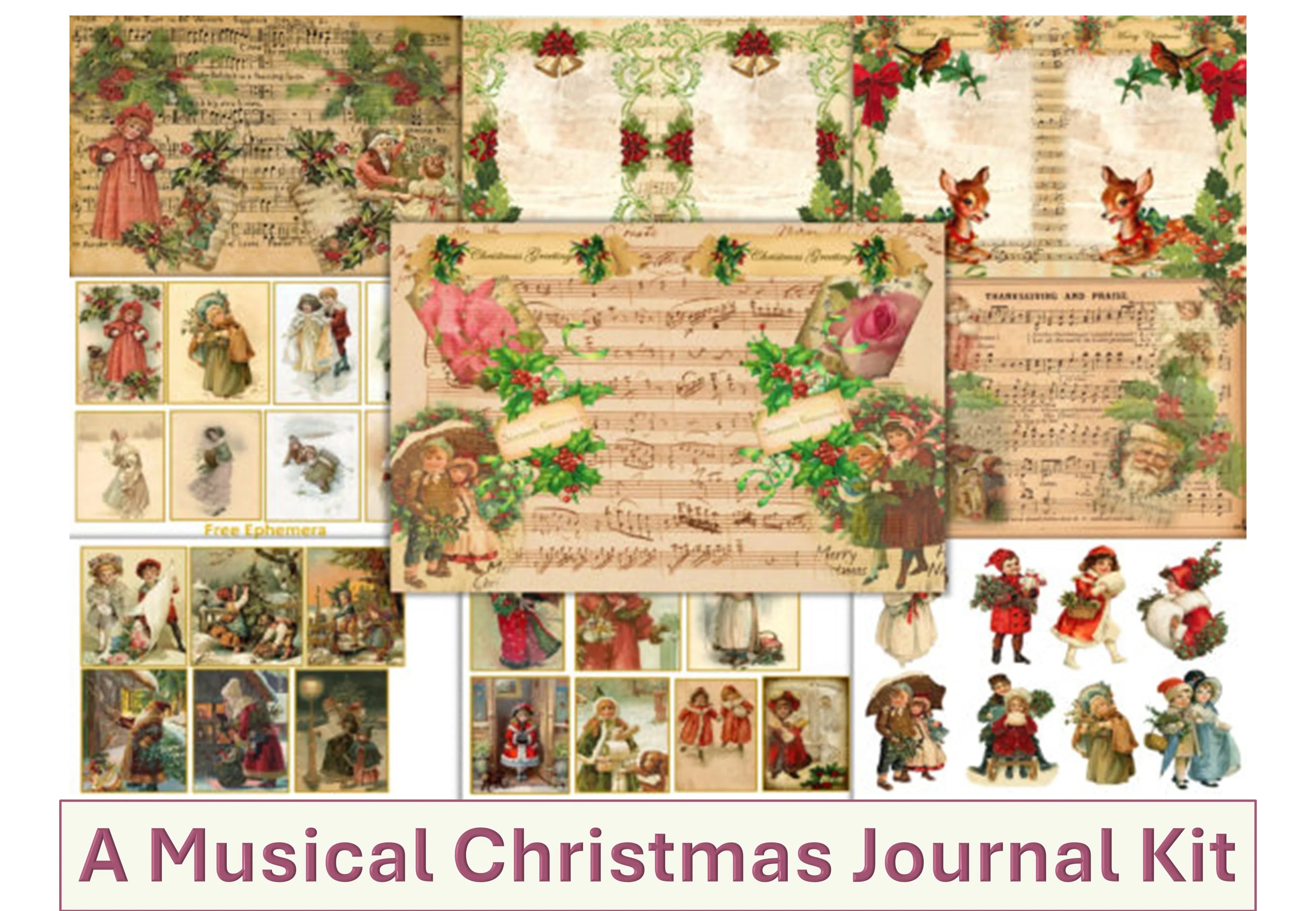 Country Christmas Backgrounds Clipart Bundle - CraftNest - Digital Crafting and Art