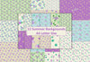 Lilac and Blue Backgrounds Junk Journal Bundle