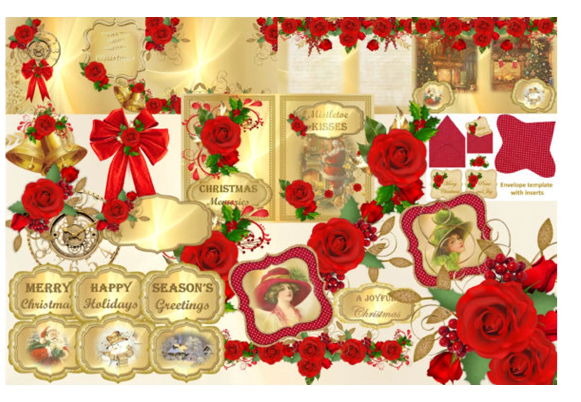 Christmas Backgrounds Clipart Bundle - CraftNest - Digital Crafting and Art