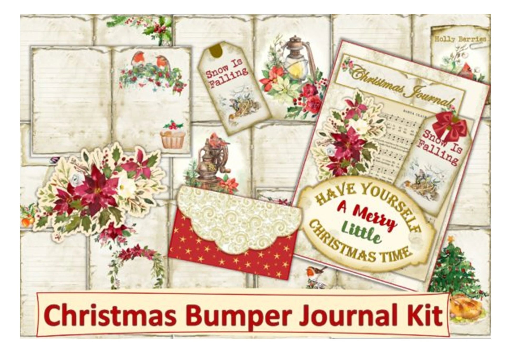 Christmas Junk Journal Bumper Bundle - CraftNest - Digital Crafting and Art