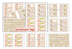 Shabby Chic Sentiment Tags Clipart Bundle - CraftNest - Digital Crafting and Art