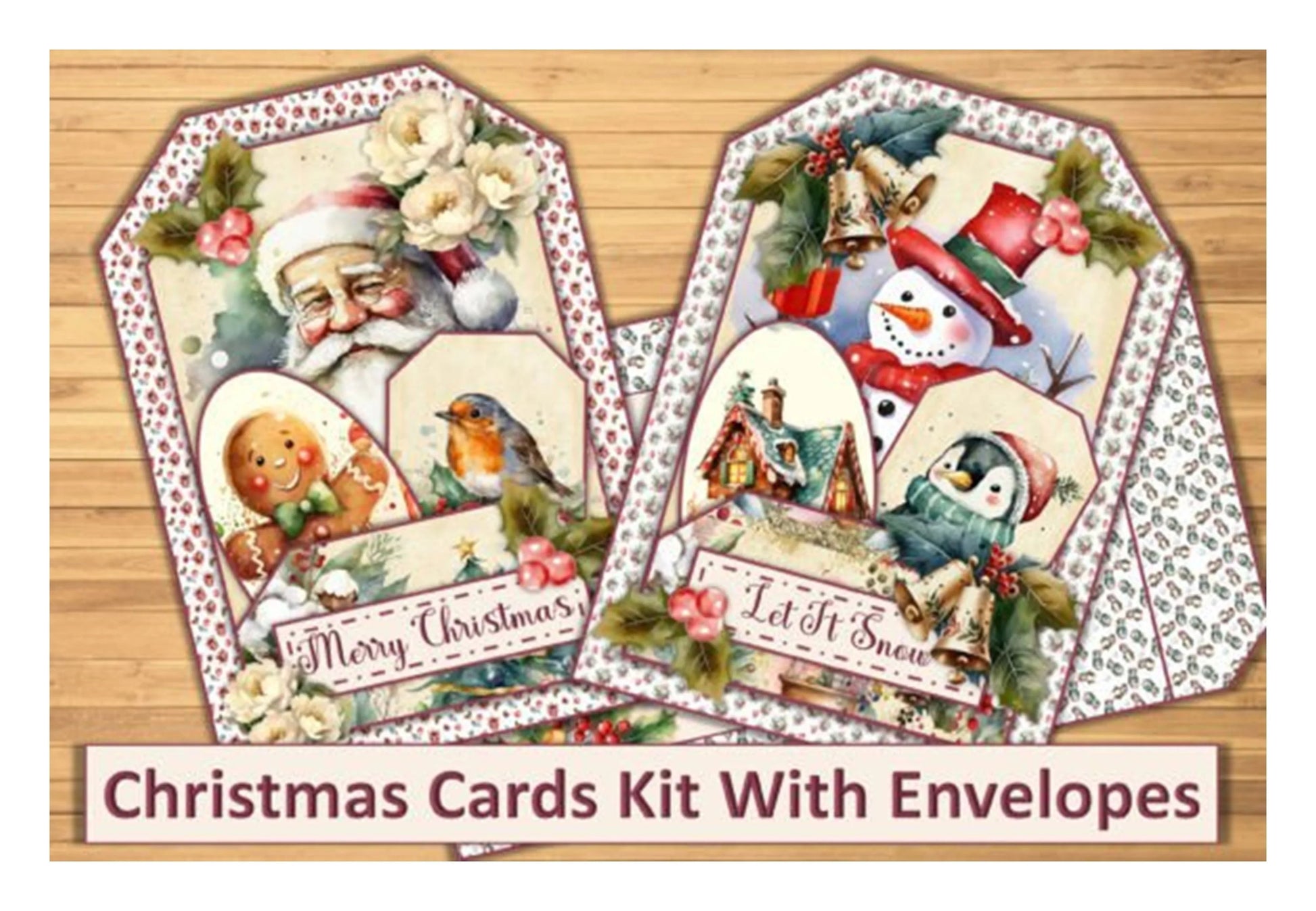 Christmas Card Making Junk Journal Kit - CraftNest - Digital Crafting and Art