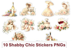 Shabby Chic Woman Clipart Bundle - CraftNest - Digital Crafting and Art