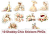Shabby Chic Woman Clipart Bundle