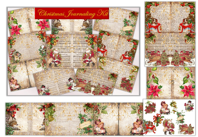 Vintage Christmas Clipart Bundle - CraftNest - Digital Crafting and Art