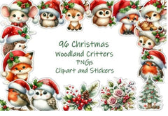 Christmas Woodland Critters Clipart Bundle - CraftNest - Digital Crafting and Art