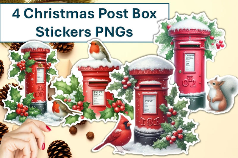 Christmas Post Boxes Clipart Bundle - CraftNest - Digital Crafting and Art