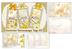 Summer Decoupage Tags Scrapbook Clipart Bundle - CraftNest - Digital Crafting and Art