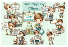 Birthday Boy Clipart Bundle - CraftNest - Digital Crafting and Art