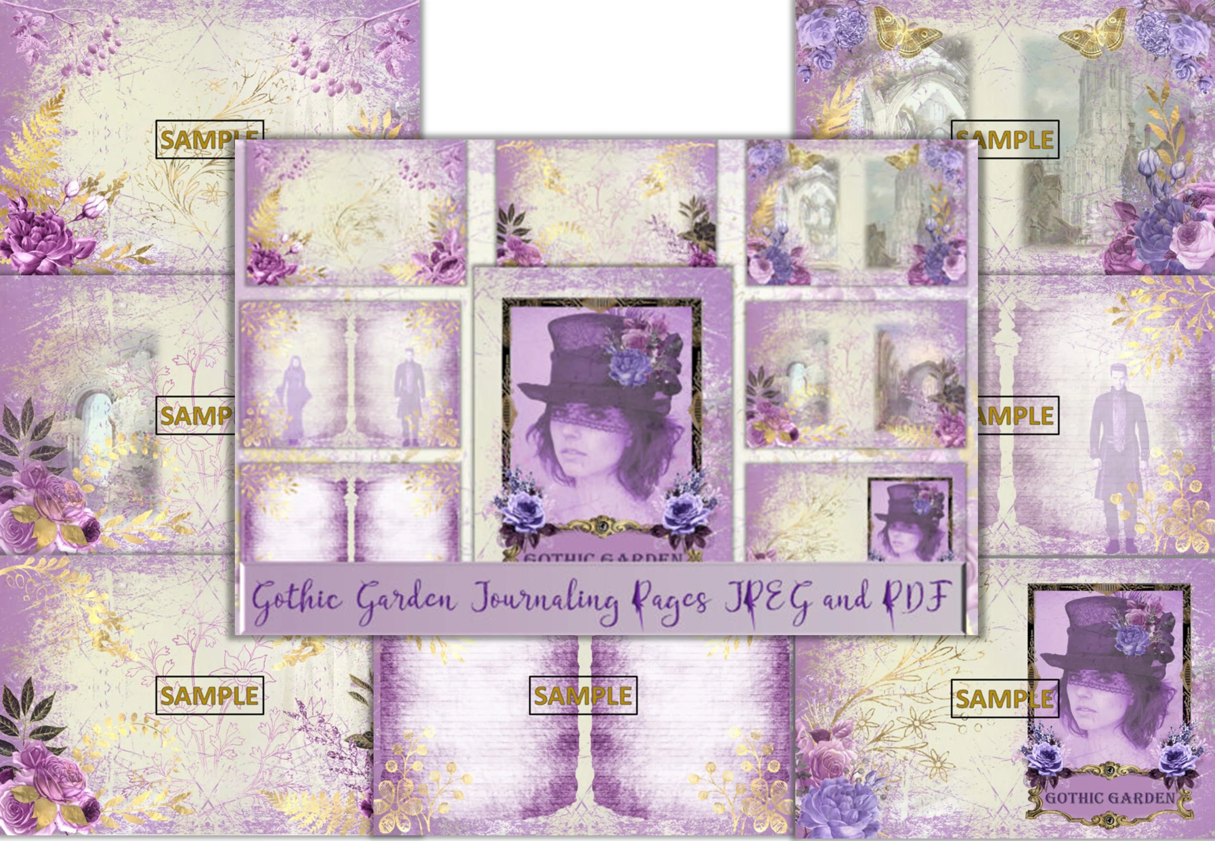 Gothic Garden Junk Journal Bundle - CraftNest - Digital Crafting and Art