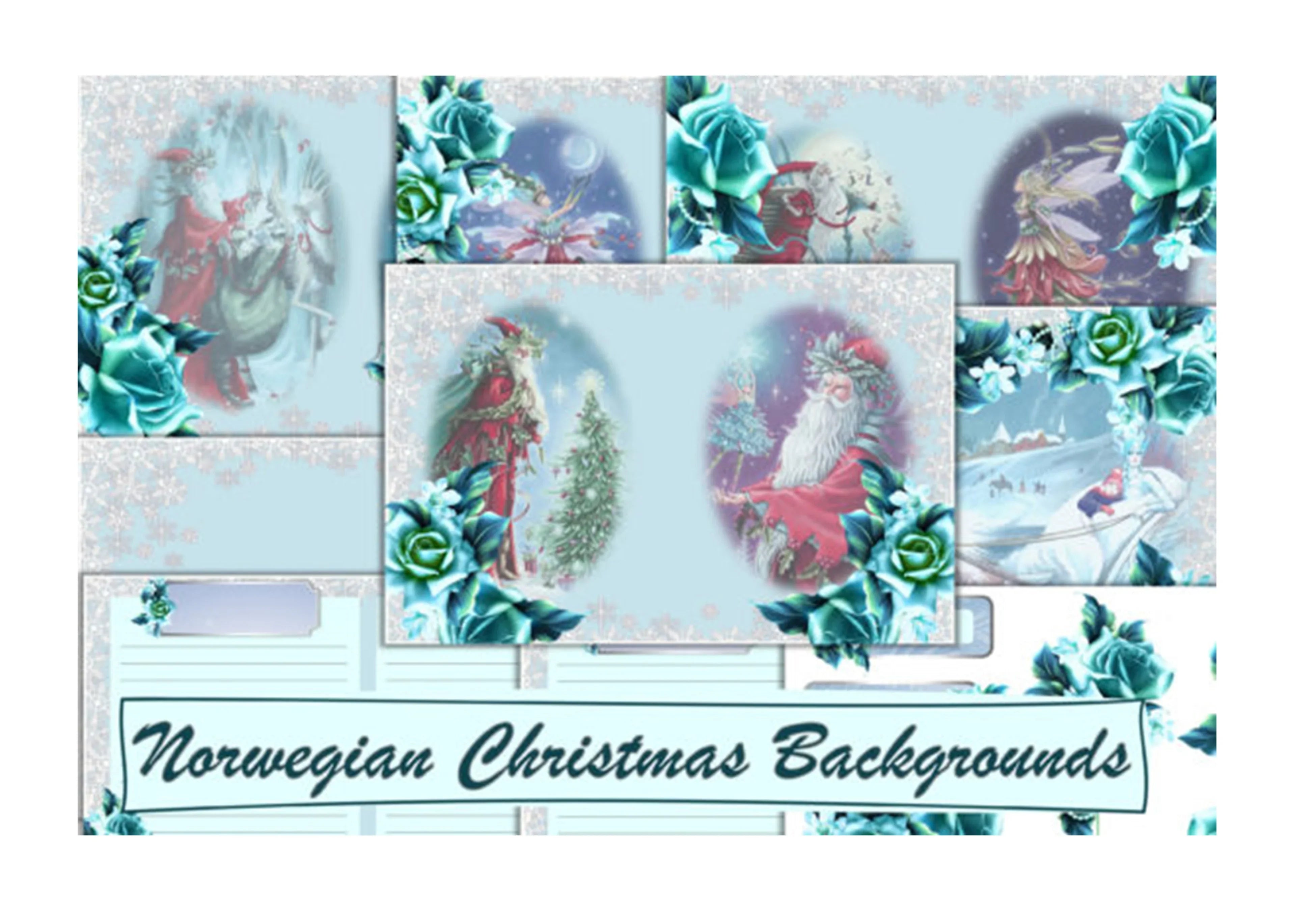 Christmas Norwegian Backgrounds - CraftNest - Digital Crafting and Art