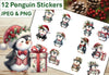 Shabby Chic Penguins Clipart Bundle