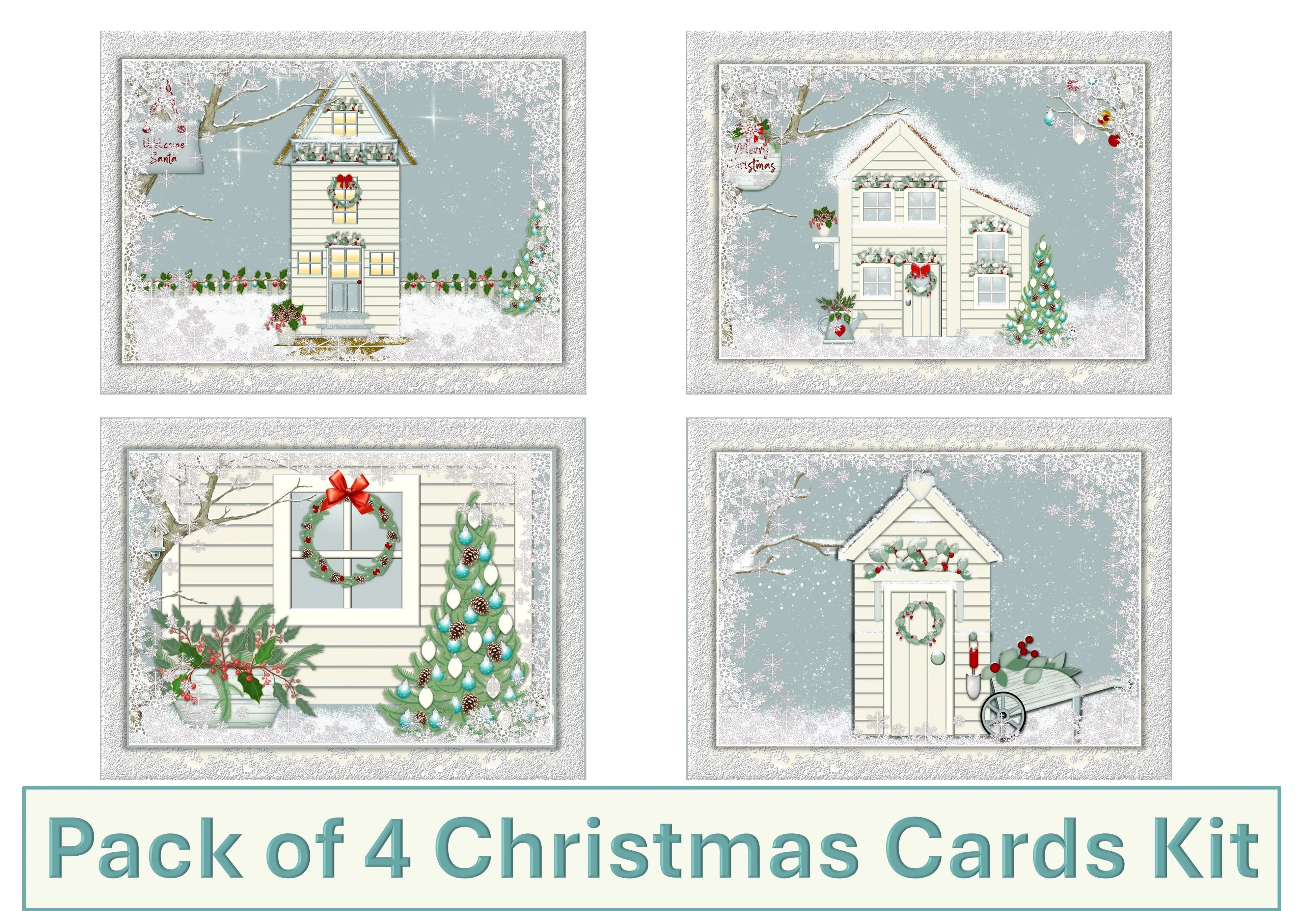 Christmas Card Making Junk Journal Kit - CraftNest - Digital Crafting and Art