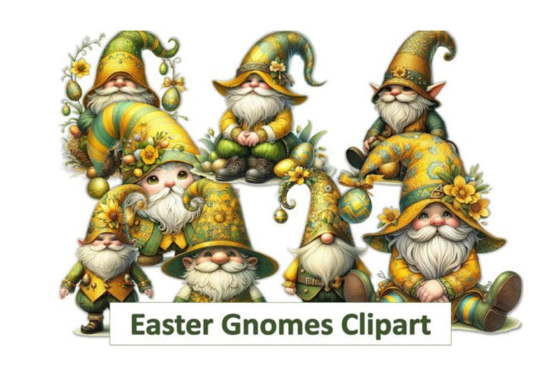 Easter Gnome Clipart Bundle - CraftNest - Digital Crafting and Art