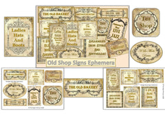 Vintage Shop Signs Clipart Bundle - CraftNest - Digital Crafting and Art