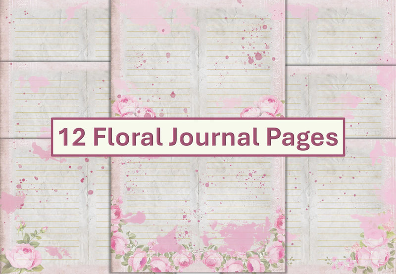 Floral Journal Pages - CraftNest - Digital Crafting and Art