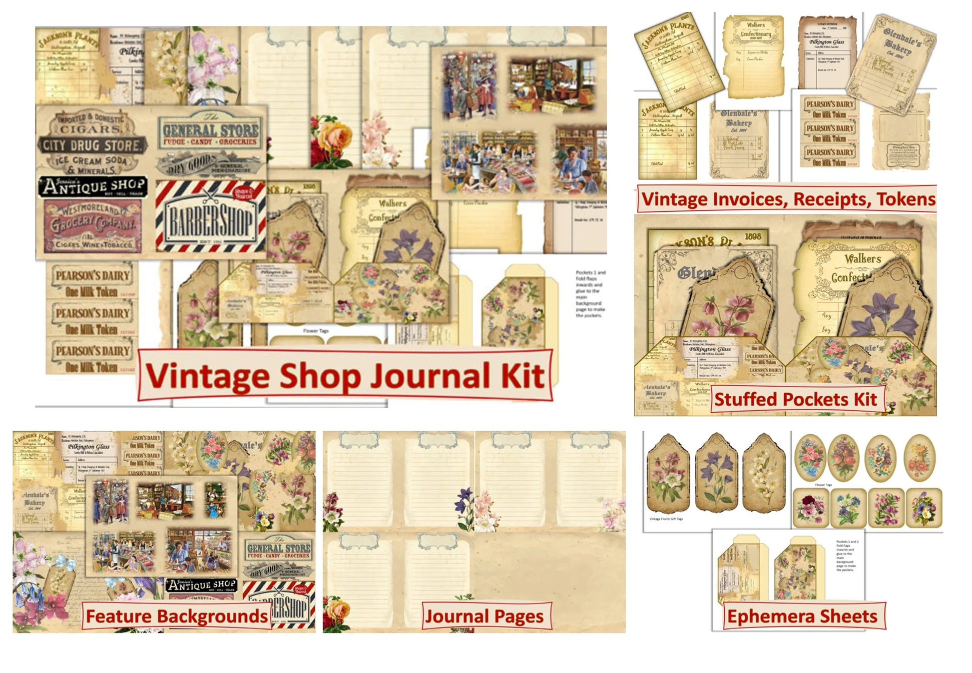 Vintage Clipart Bundle - CraftNest - Digital Crafting and Art