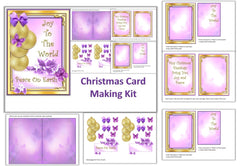 Purple Christmas Card Making Clipart Bundle - CraftNest - Digital Crafting and Art