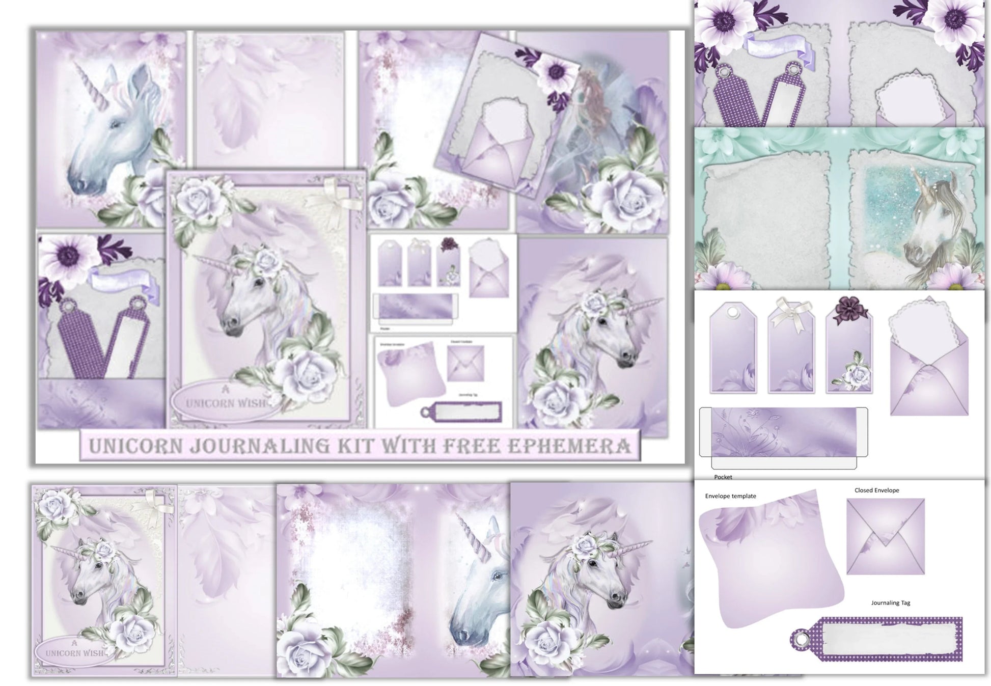 Unicorn Backgrounds Clipart Bundle - CraftNest - Digital Crafting and Art