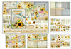 Sunflowers and Dragonflies Junk Journal Clipart Bundle