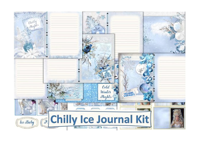 Chilly Ice Wonderland Junk Journal Bundle - CraftNest - Digital Crafting and Art