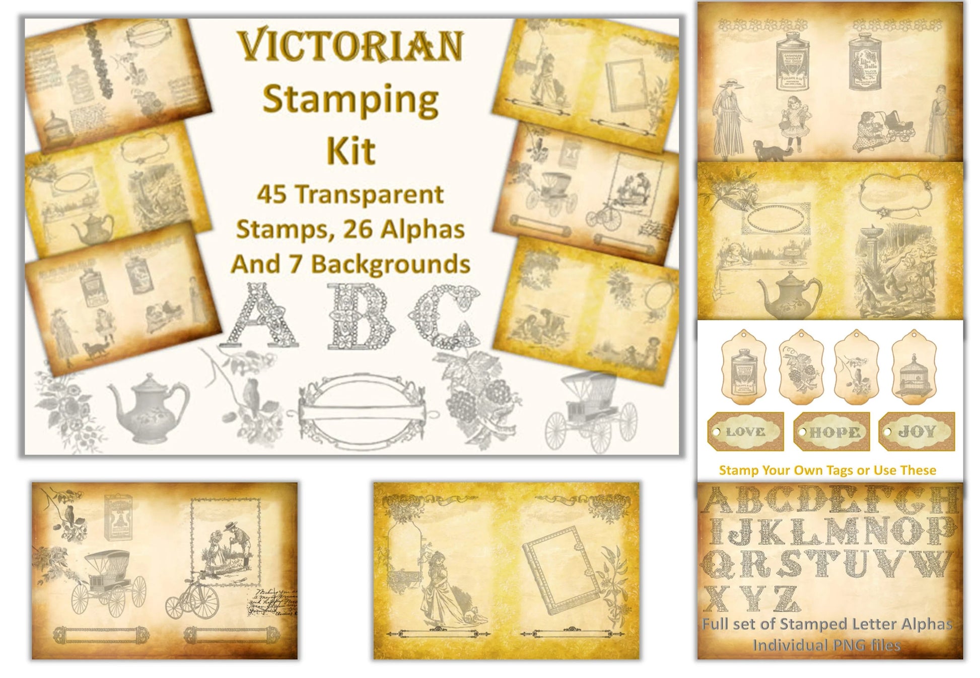 Victorian Stamping Clipart Bundle - CraftNest - Digital Crafting and Art