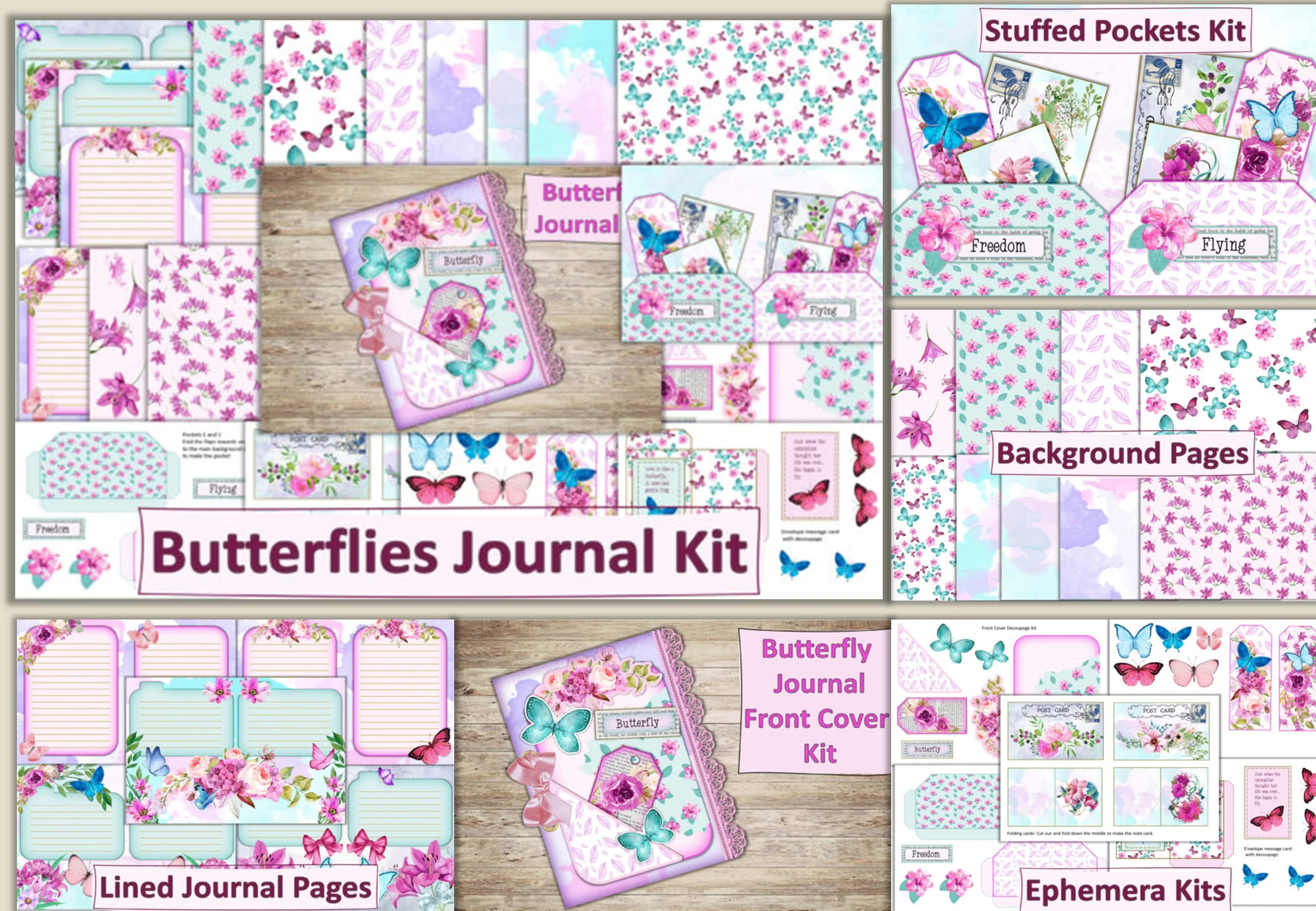 Butterflies Clipart Bundle - CraftNest - Digital Crafting and Art