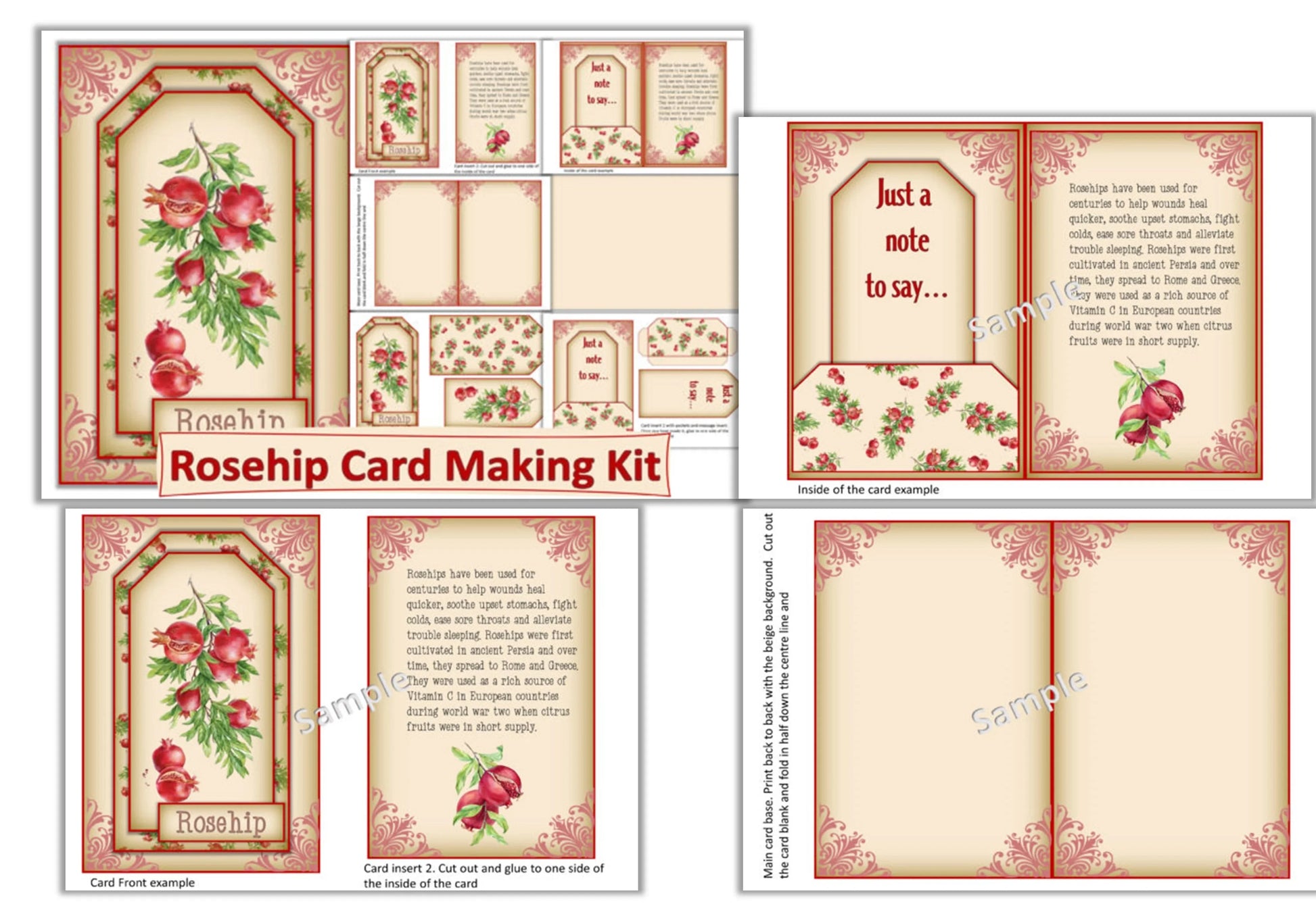 Shabby Chic Card Making Junk Journal Bundle - CraftNest - Digital Crafting and Art