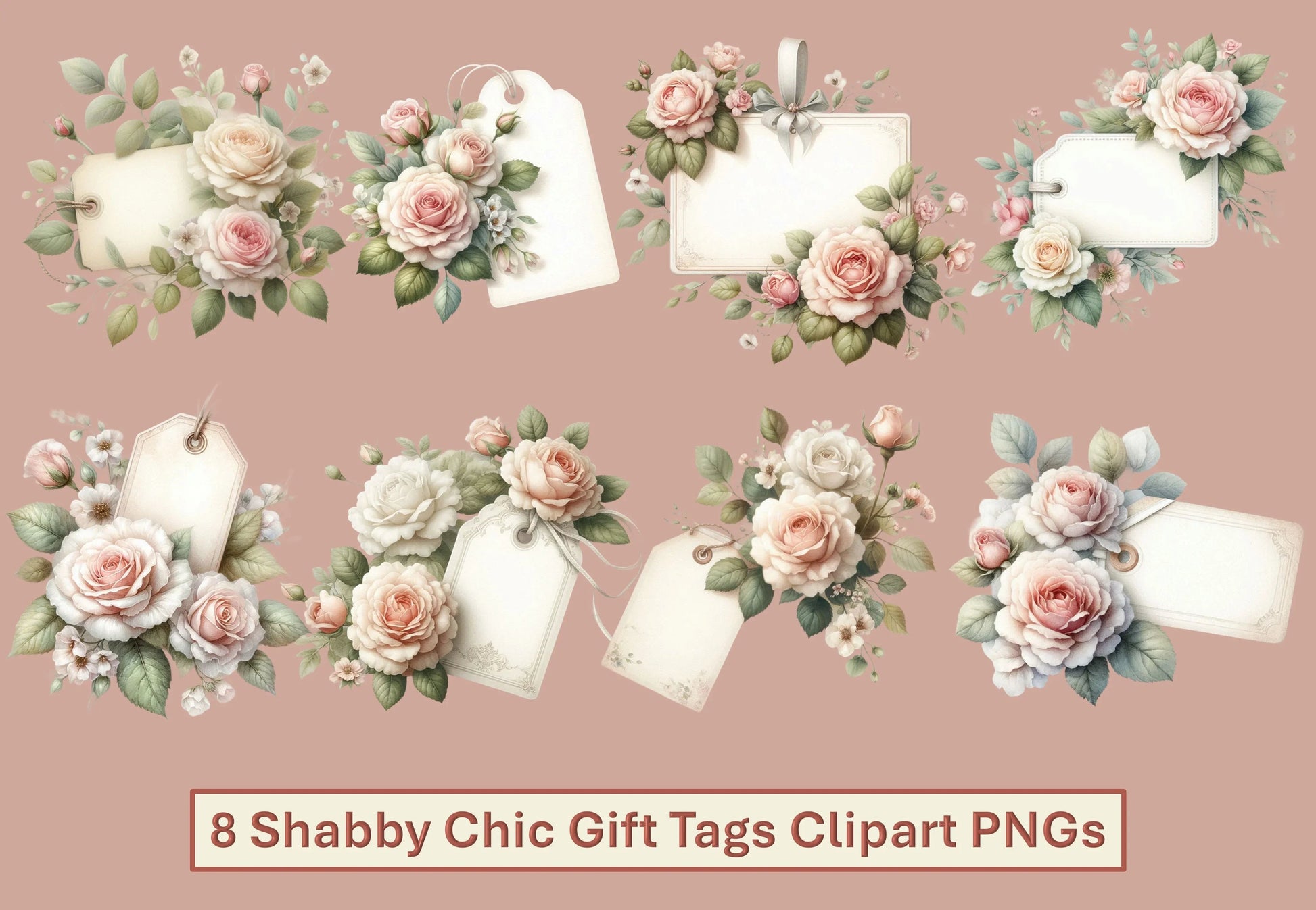 Shabby Chic Gift Tags Clipart Bundle - CraftNest - Digital Crafting and Art