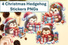 Christmas Hedgehogs Clipart Bundle