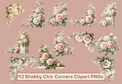Shabby Chic Corners Clipart Bundle - CraftNest - Digital Crafting and Art