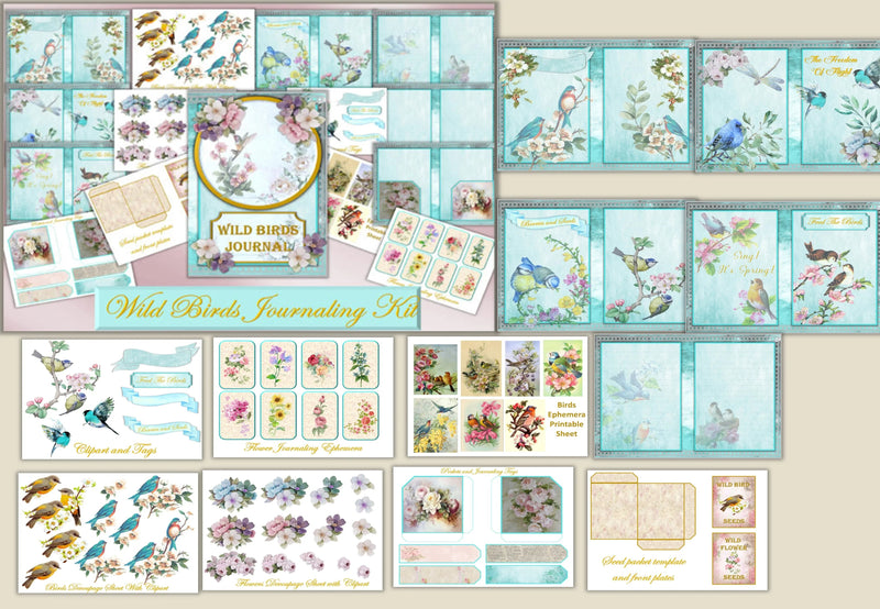 Wild Birds Clipart Bundle - CraftNest - Digital Crafting and Art