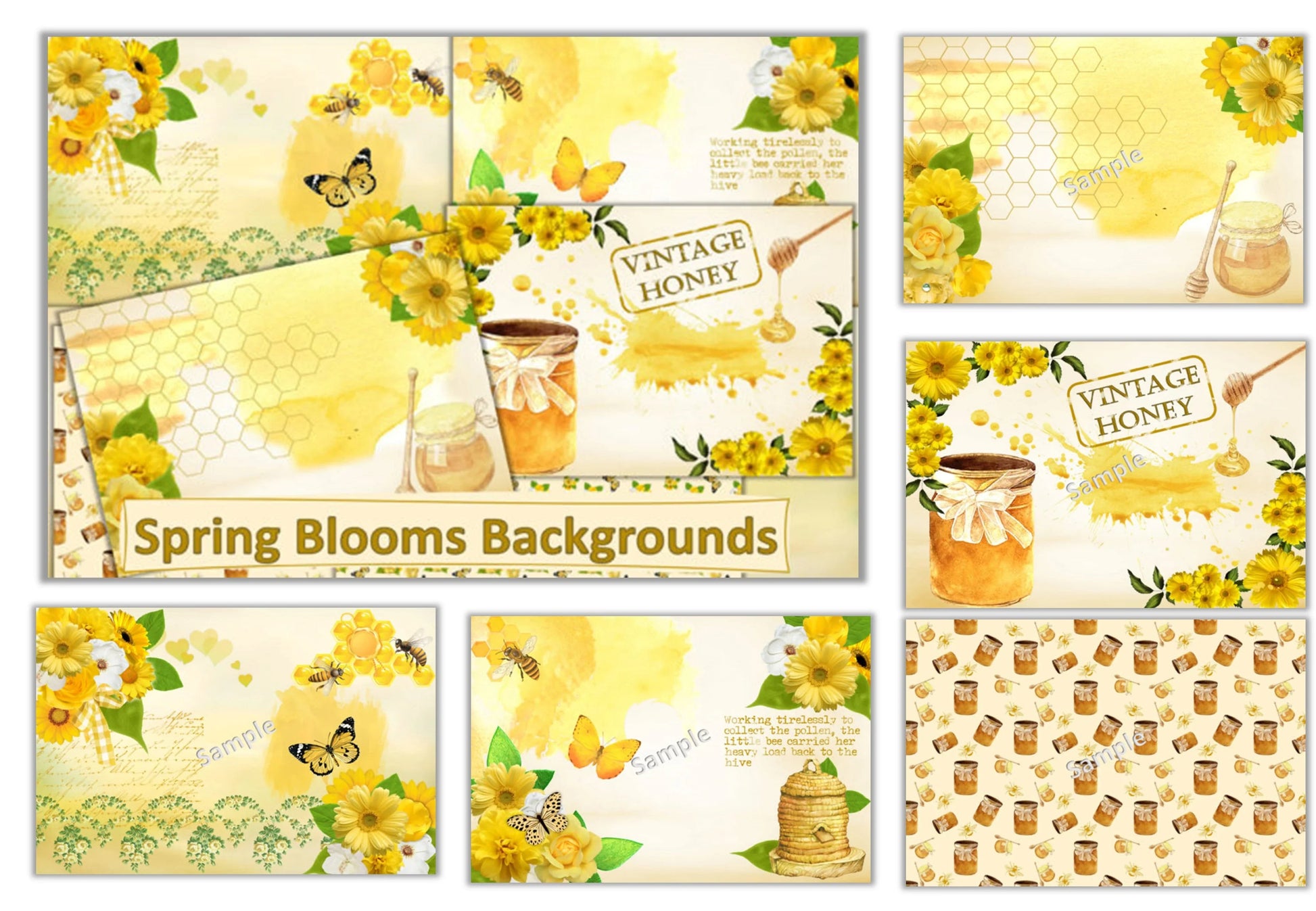 Easter Background Papers Junk Journal Bundle - CraftNest - Digital Crafting and Art