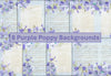 Blue Poppy Backgrounds Junk Journal Bundle