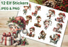 Shabby Chic Elf Stickers Clipart Bundle