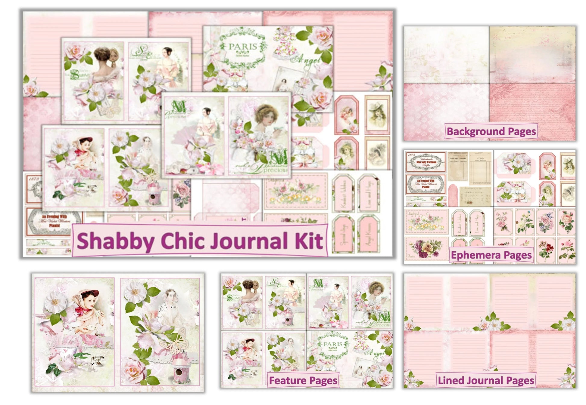 Sweet Shabby Chic Clipart Bundle - CraftNest - Digital Crafting and Art