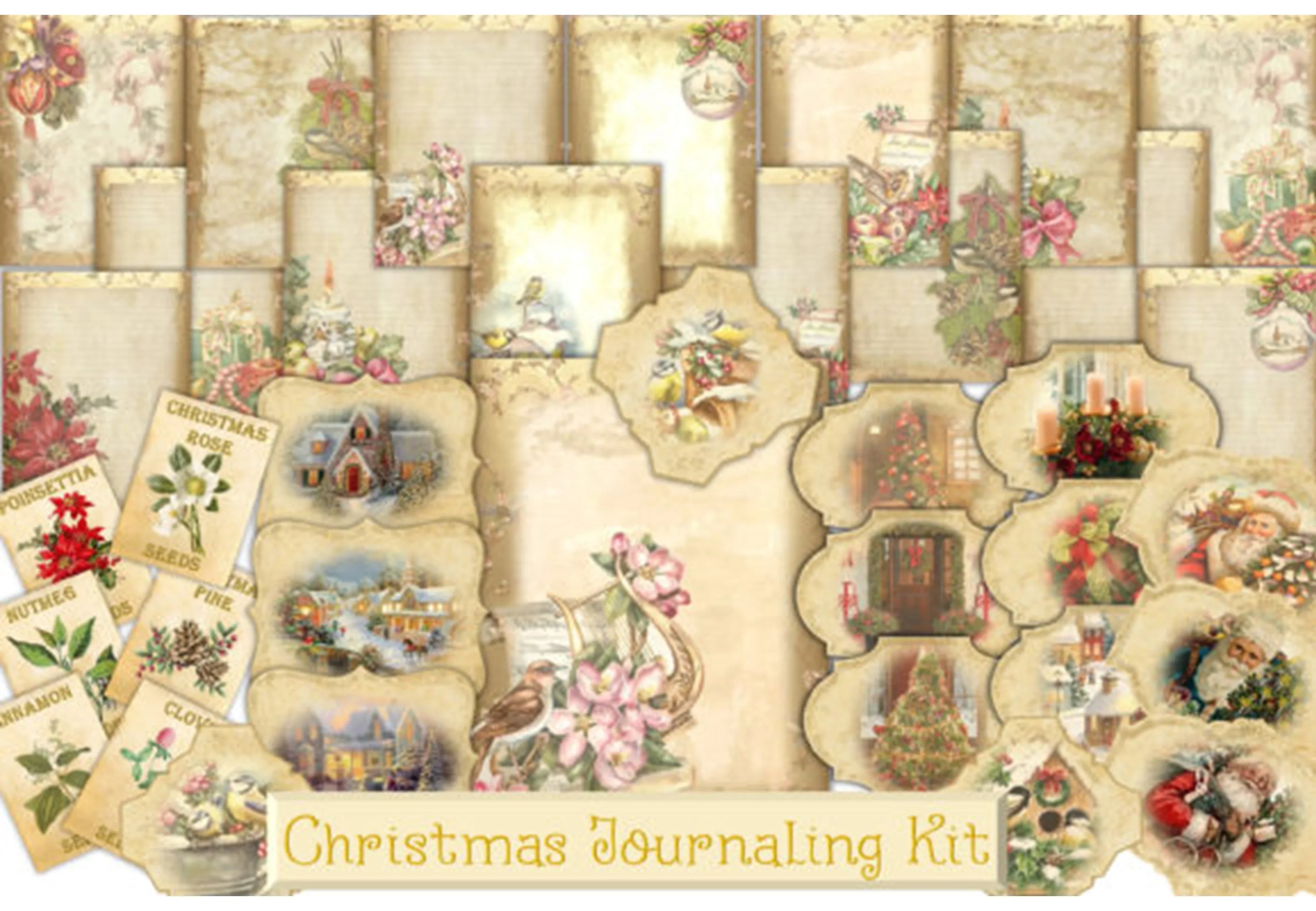 Christmas Backgrounds with Free Tags - CraftNest - Digital Crafting and Art
