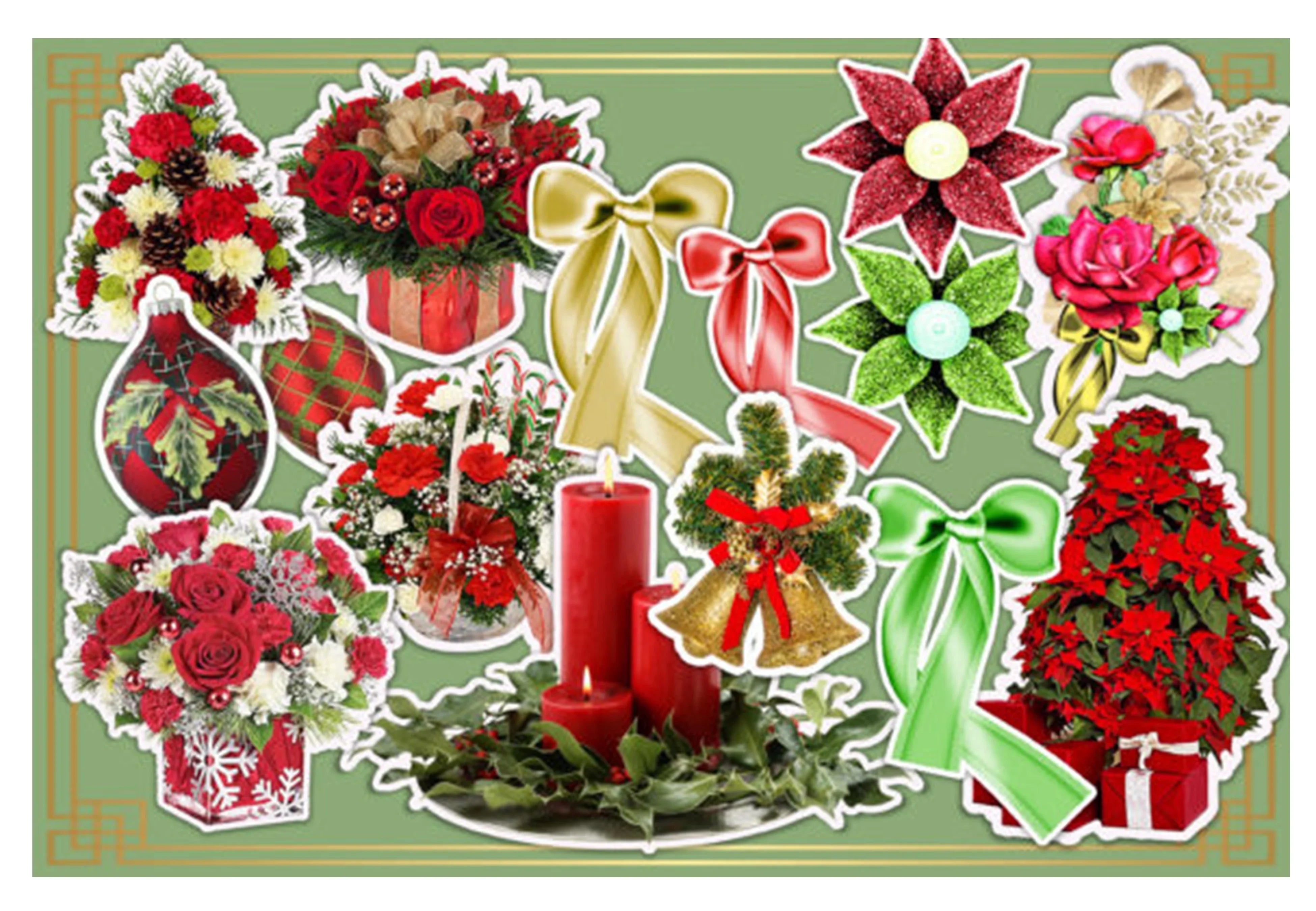 Christmas Stickers Clipart Bundle - CraftNest - Digital Crafting and Art